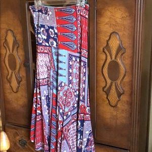 Sweet Salt Patchwork Flowy Slanted Mermaid Skirt